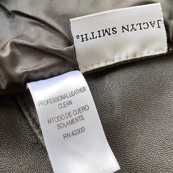 JACLYN SMITH Buttery Soft, Chocolate Brown Genuine Leather Skirt - Picture 6 of 7